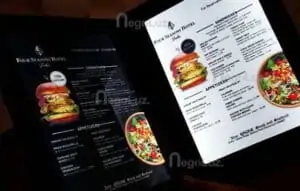 Illuminated menu cover